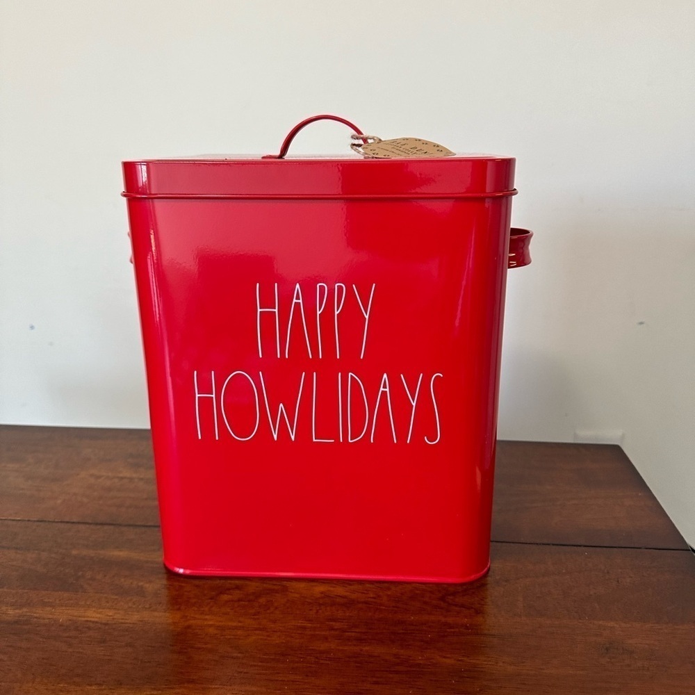 Rae Dunn Happy Howlidays Treat Tin